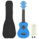 Vidaxl ukuleleset met tas voor kinderen sopraan 23'' blauw - afbeelding 1