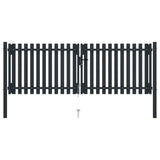 VidaXL Poort dubbel 306x175 cm staal antraciet - afbeelding 3