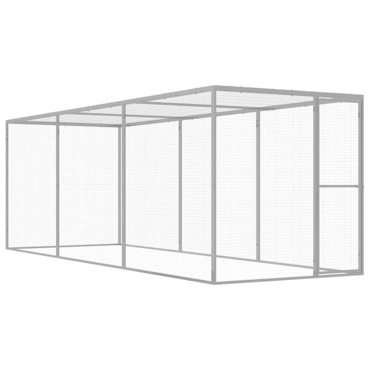 VidaXL Kattenkooi 4,5x1,5x1,5 m gegalvaniseerd staal