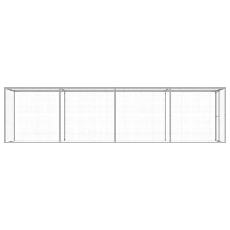 VidaXL Kattenkooi 6x1,5x1,5 m gegalvaniseerd staal
