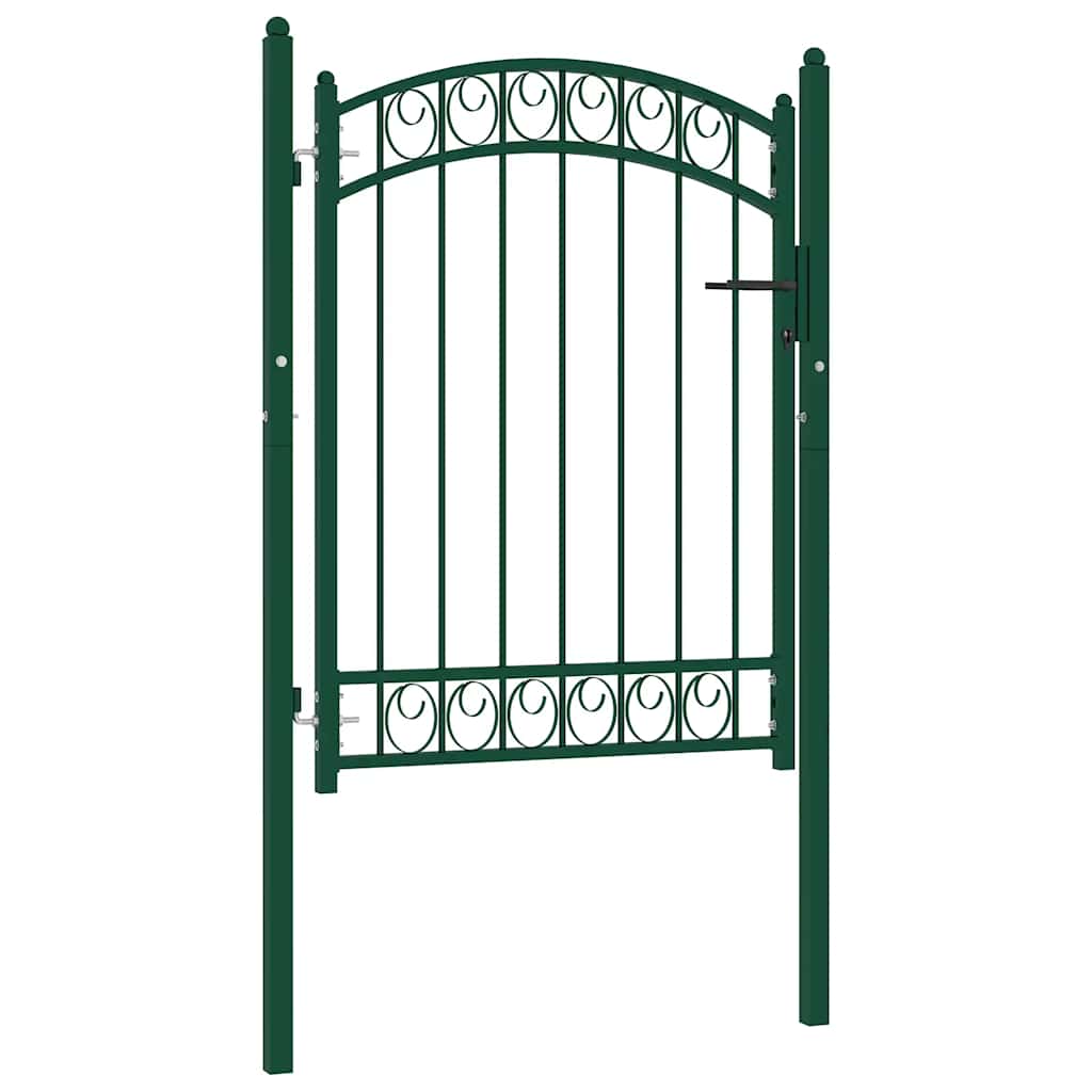 Vidaxl hekpoort emmen met gebogen bovenzijde staal 100x98,5 cm groen