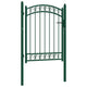 Vidaxl hekpoort emmen met gebogen bovenzijde staal 100x98,5 cm groen