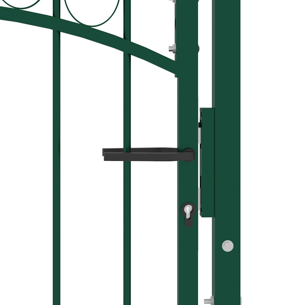 Vidaxl hekpoort emmen met gebogen bovenzijde staal 100x98,5 cm groen