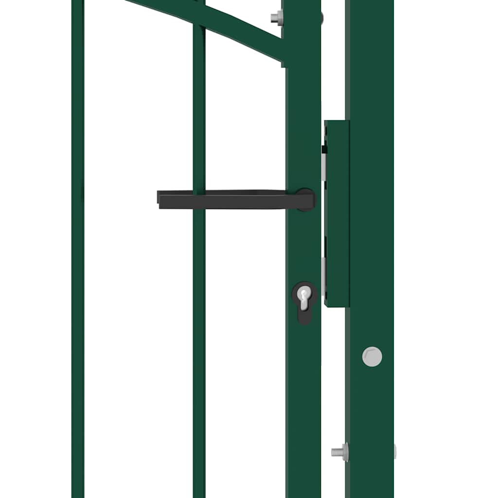 Vidaxl hekpoort emmen met gebogen bovenzijde staal 100x106 cm groen