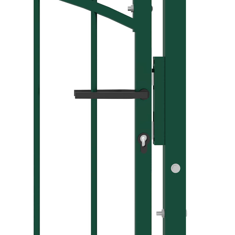 Vidaxl hekpoort emmen met gebogen bovenzijde staal 100x106 cm groen