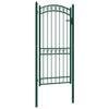 Vidaxl poort met gebogen bovenkant 100x200 cm staal groen