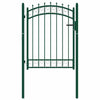 Vidaxl poort met speerpunten 100x125 cm staal groen