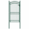 Vidaxl poort met speerpunten 100x200 cm staal groen