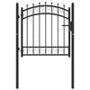 Vidaxl poort met speerpunten 100x100 cm staal zwart