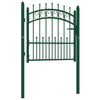 Vidaxl poort met speerpunten 100x100 cm staal groen