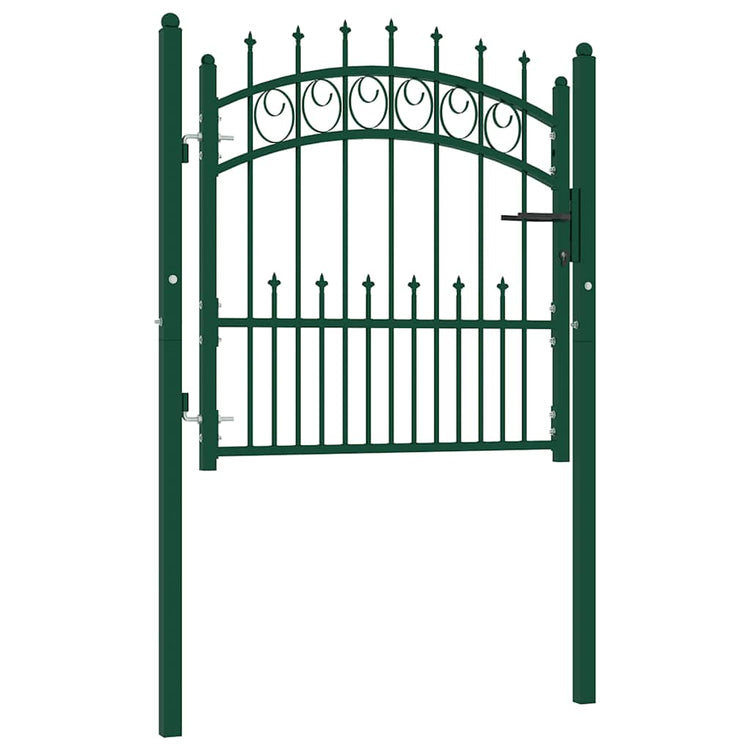 Vidaxl hekpoort emmen met stalen pinnen 104x97 cm groen