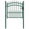 Vidaxl poort met speerpunten 100x100 cm staal groen