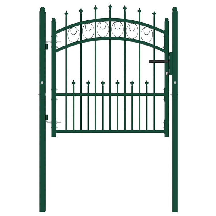 Vidaxl hekpoort emmen met stalen pinnen 104x97 cm groen