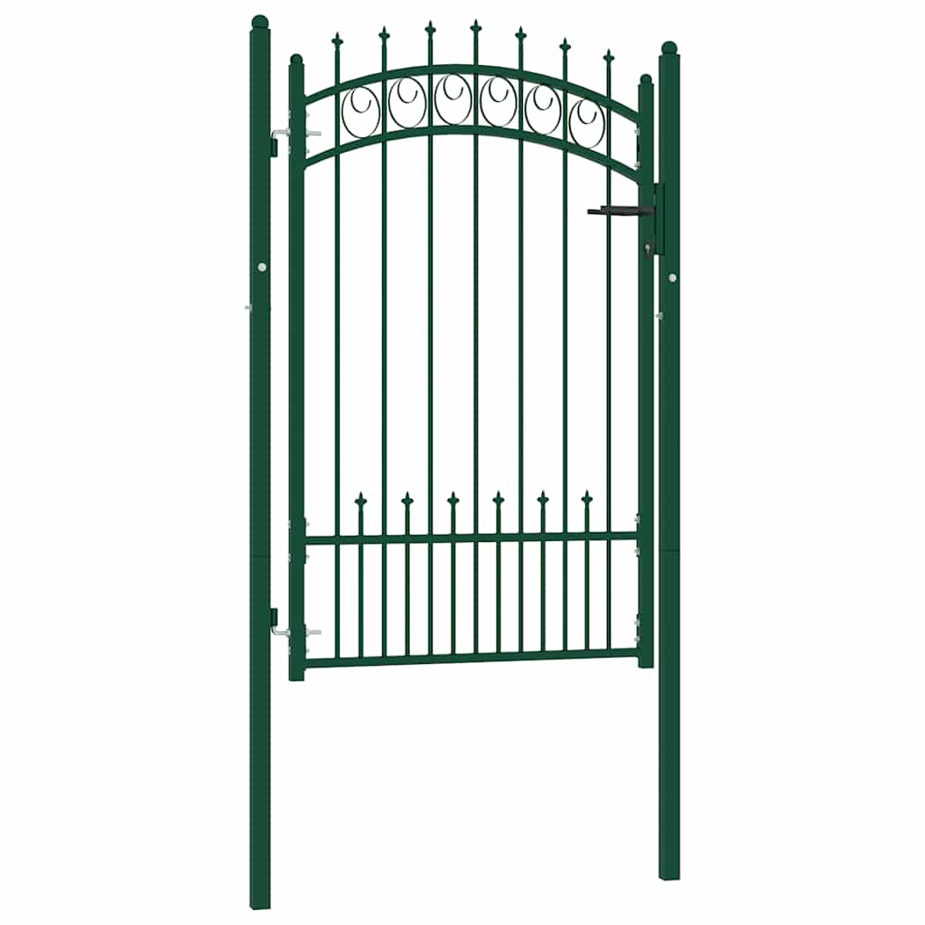 Vidaxl hekpoort emmen met stalen pinnen 104x117 cm groen