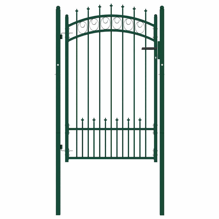 Vidaxl hekpoort emmen met stalen pinnen 104x117 cm groen