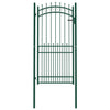 Vidaxl poort met speerpunten 100x200 cm staal groen