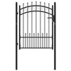 Vidaxl poort met speerpunten 100x125 cm staal zwart
