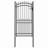 Vidaxl hekdeur met spijkers emmen 104 x 147 cm poedergecoat staal - afbeelding 1