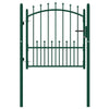 Vidaxl poort met speerpunten 100x100 cm staal groen
