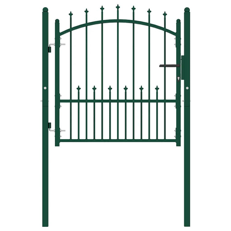 Vidaxl hekpoort emmen met stalen pinnen 104x97 cm groen