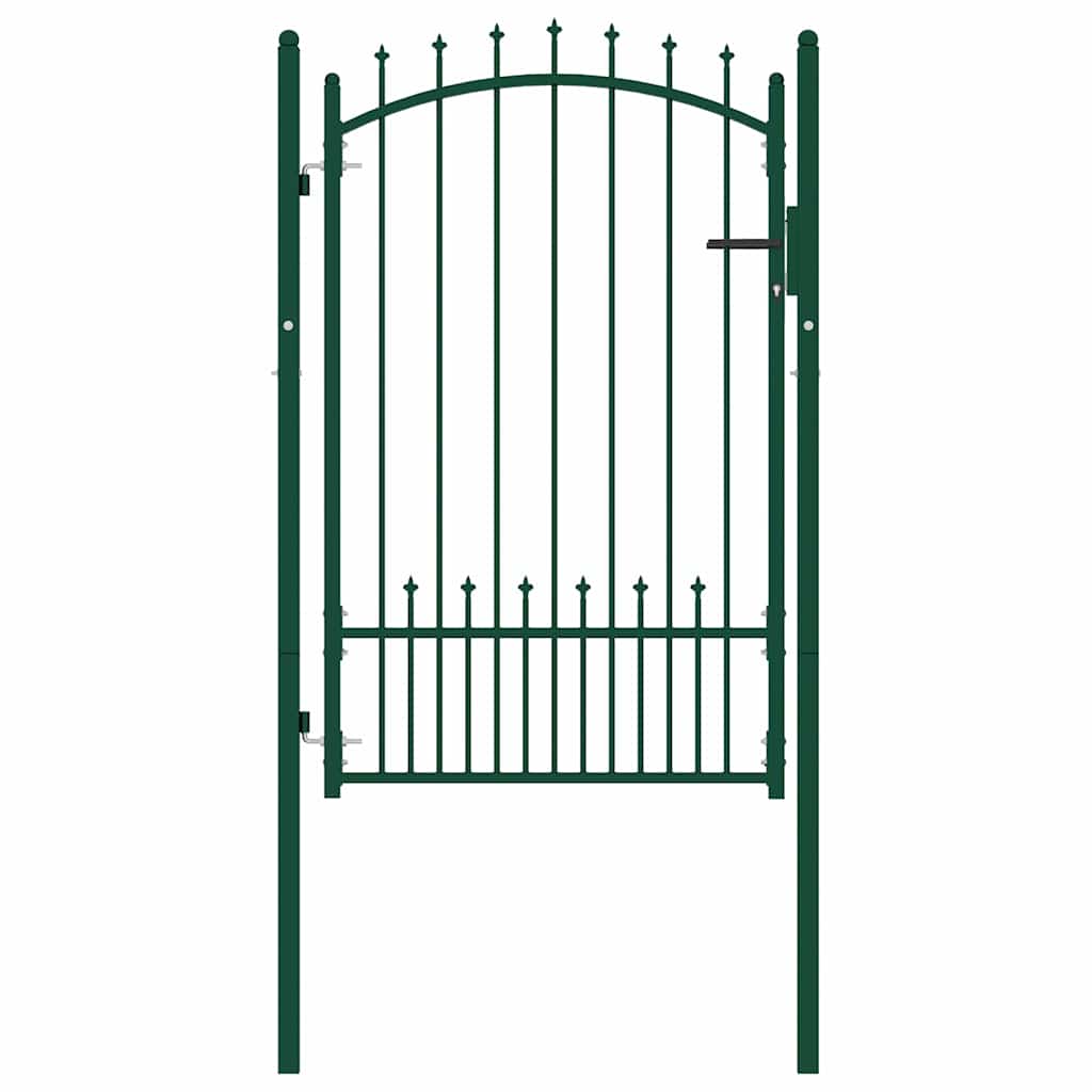 Vidaxl hekpoort emmen met stalen pinnen 104x117 cm groen
