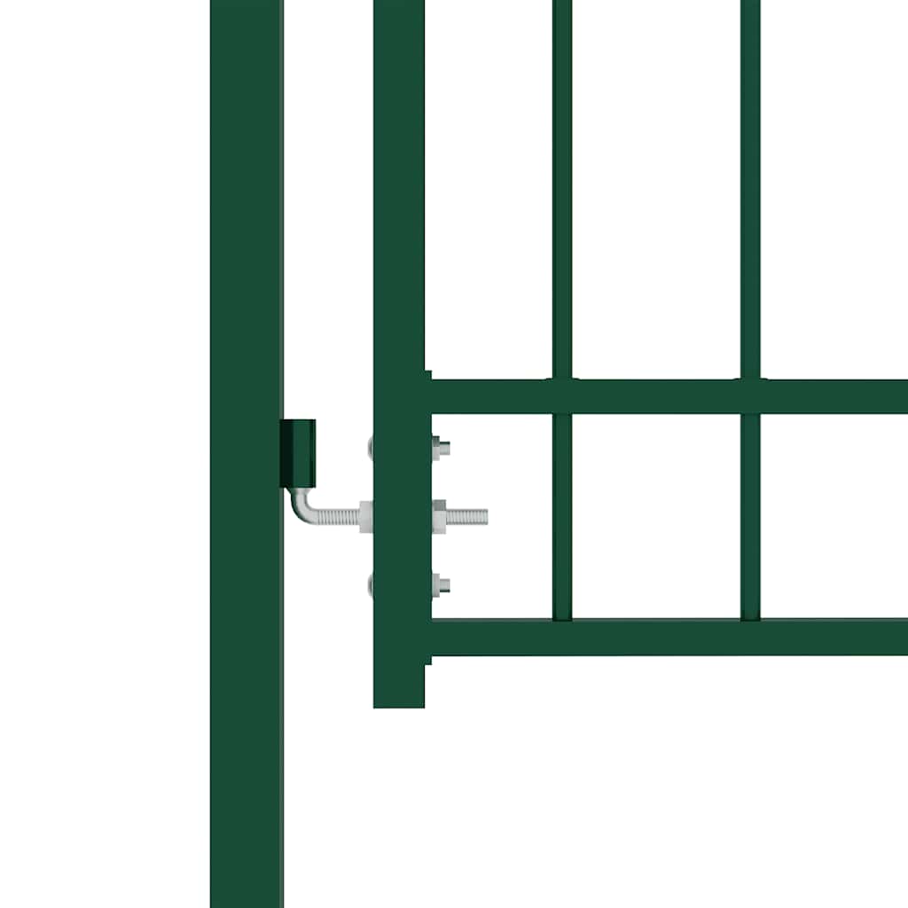 Vidaxl | hekdeur met spijkers | groen 100 x 175 cm poedergecoat staal