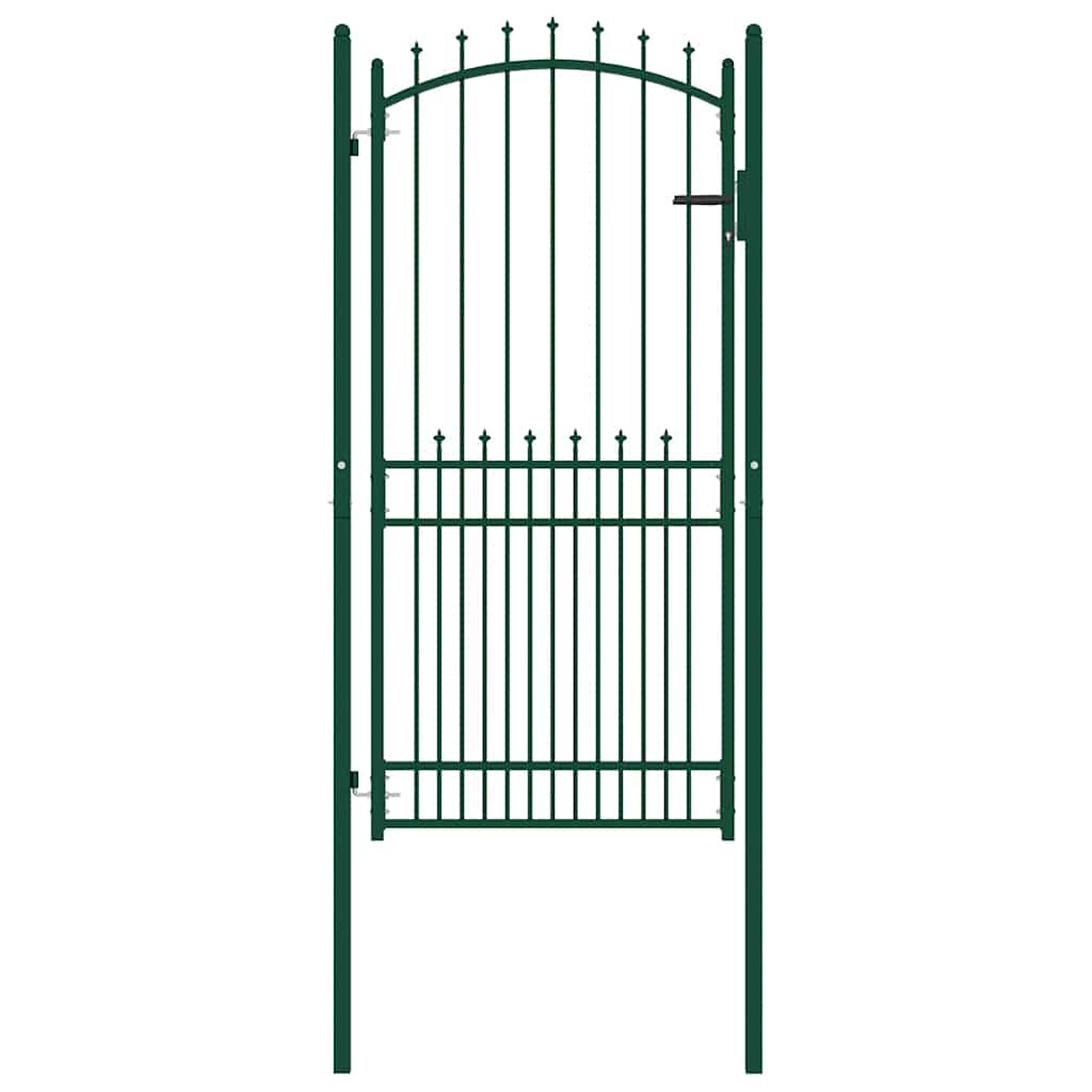 Vidaxl hekpoort emmen met stalen pinnen 104x147 cm groen