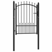 Vidaxl hekdeur met spijkers emmen 100 x 125 cm poedergecoat staal - afbeelding 2