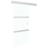 Vidaxl schuifdeur met zachte stops 76x205 cm esg-glas en aluminium - afbeelding 2