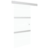 VidaXL Schuifdeur met zachte stops 90x205 cm ESG-glas en aluminium - afbeelding 2