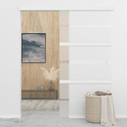 VidaXL Schuifdeur 102,5x205 cm ESG-glas en aluminium zilverkleurig - afbeelding 3