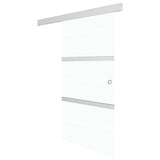 Vidaxl schuifdeur met zachte stops 76x205 cm esg-glas en aluminium - afbeelding 2