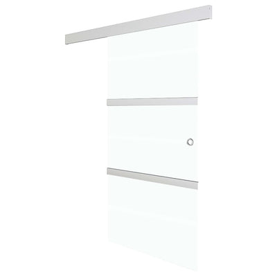 Vidaxl schuifdeur met zachte stops 76x205 cm esg-glas en aluminium