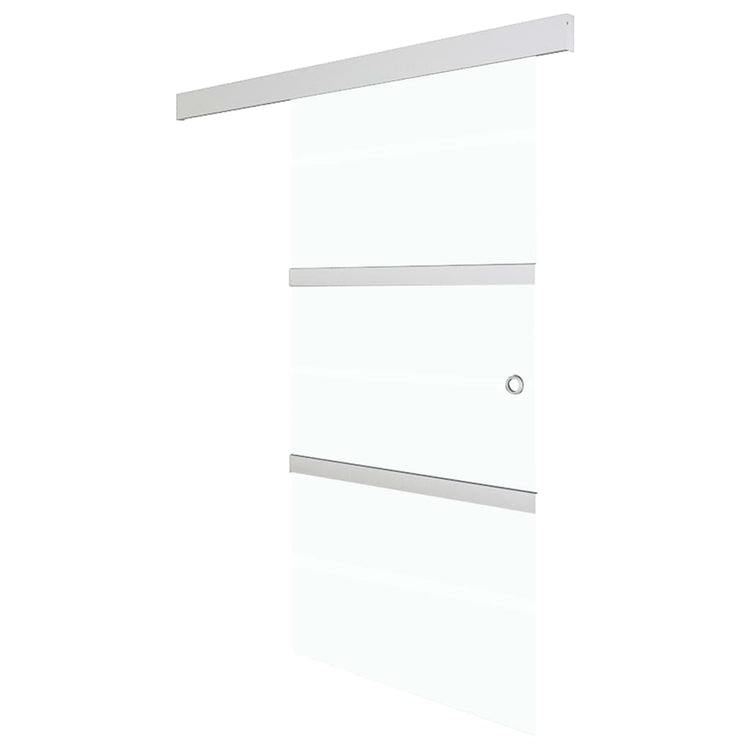 Vidaxl schuifdeur met zachte stops 76x205 cm esg-glas en aluminium