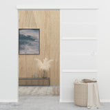Vidaxl schuifdeur met zachte stops 76x205 cm esg-glas en aluminium - afbeelding 3