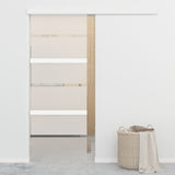 Vidaxl schuifdeur met zachte stops 76x205 cm esg-glas en aluminium - afbeelding 1