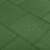 VidaXL Valtegels 12 st 50x50x3 cm rubber groen - afbeelding 1