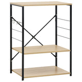 Vidaxl magnetronkast 60x39,6x79,5 cm bewerkt hout zwart en eikenkleur - afbeelding 2