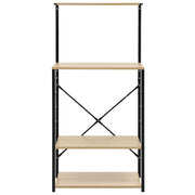 Vidaxl magnetronkast 60x39,6x123 cm bewerkt hout zwart en eikenkleurig - afbeelding 3