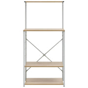 Vidaxl magnetronkast 60x39,6x123 cm bewerkt hout wit en eikenkleurig - afbeelding 3