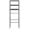 Vidaxl opbergrek voor boven toilet 3-laags 53x28x169 cm zwart