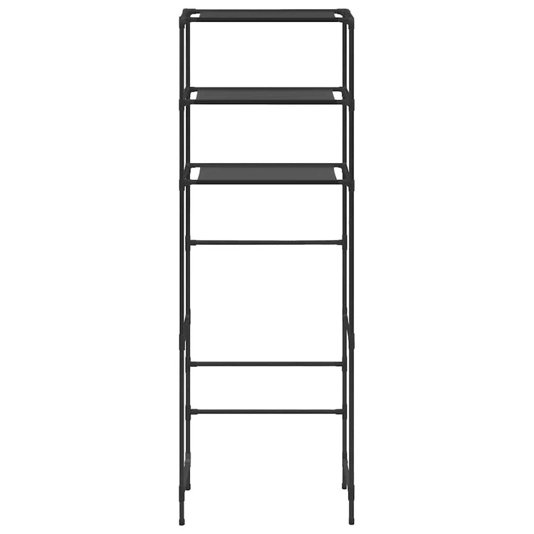 Vidaxl opbergrek voor boven toilet 3-laags 53x28x169 cm zwart
