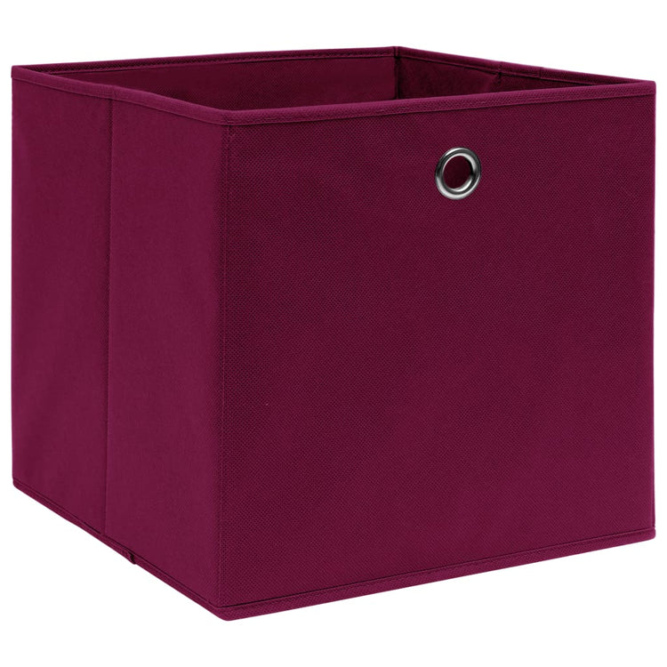Vidaxl opbergboxen 4 st 32x32x32 cm stof donkerrood