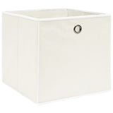 Vidaxl opbergboxen 4 st 32x32x32 cm stof wit - afbeelding 2