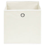 Vidaxl opbergboxen 4 st 32x32x32 cm stof wit - afbeelding 3
