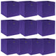 Vidaxl opbergboxen 10 st 32x32x32 cm stof paars