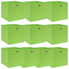 Vidaxl opbergboxen 10 st 32x32x32 cm stof groen