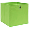 Vidaxl opbergboxen 10 st 32x32x32 cm stof groen