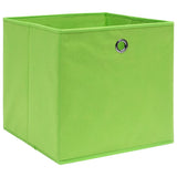 Vidaxl opbergboxen 10 st 32x32x32 cm stof groen - afbeelding 2