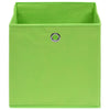 Vidaxl opbergboxen 10 st 32x32x32 cm stof groen